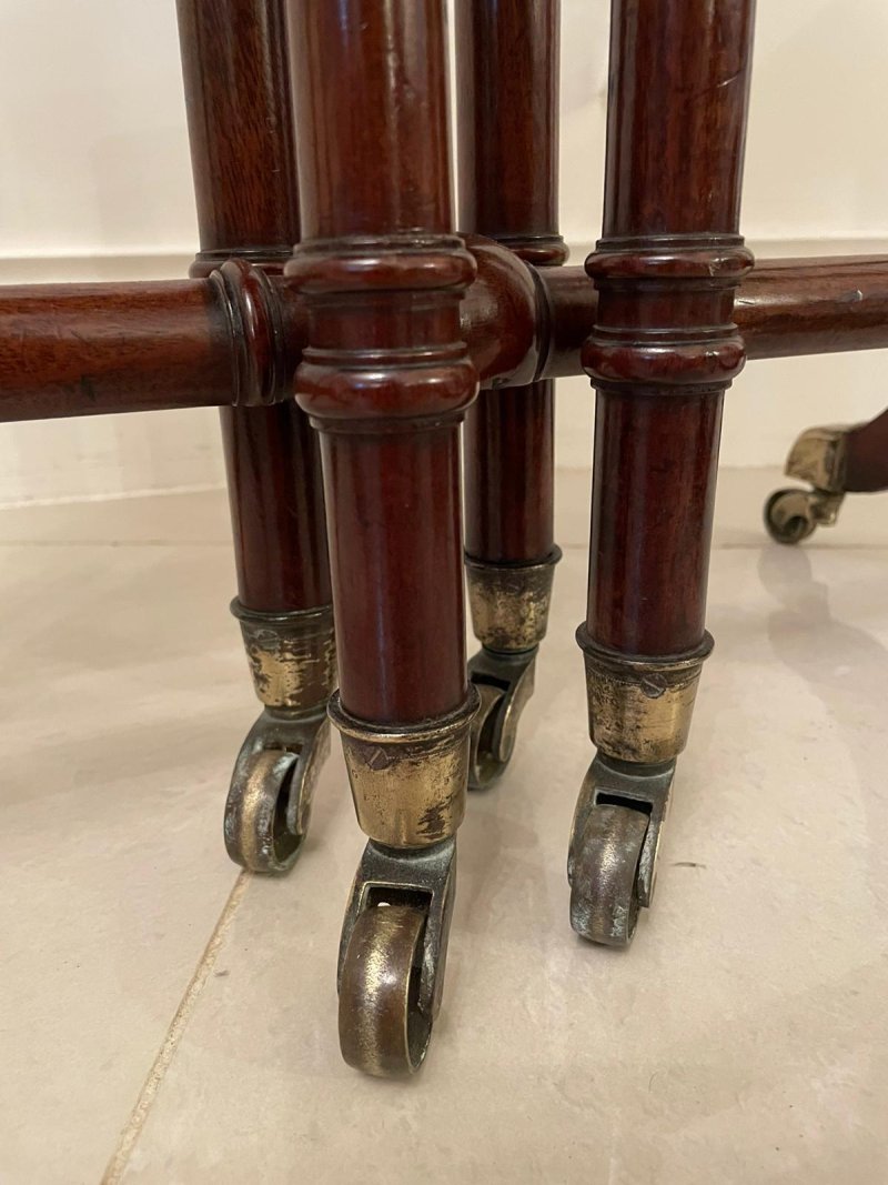 Fine George III Antique Mahogany Spider Leg Drop-Leaf Table - Image 9